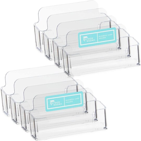 plastic business card holder for binder 6 Pack A6 6 Holes Name Card Organizer Binder Coupon Holder Waterproof 6 Holes Personal Organiser : Office Products Each page can hold up to 20 business cards and has convenient side Kantek Clear Acrylic Business Card